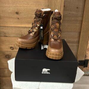 Sorel Caribou X Heel Lace - Velvet Tan, Tobacco